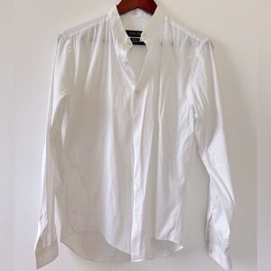 Zara skinny fit white button up dress shirt size medium 40